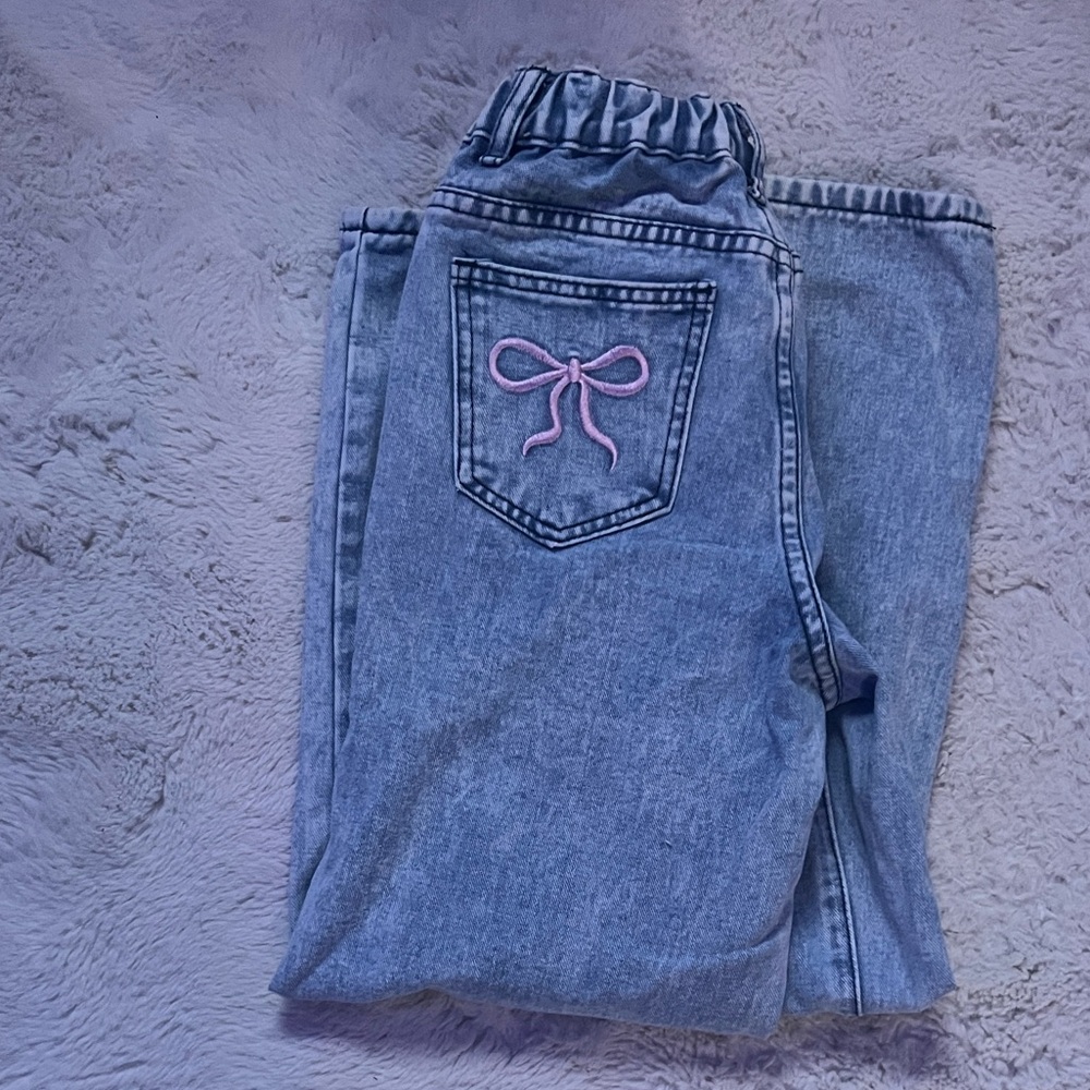 SHEIN Light Wash Kids Denim Jeans